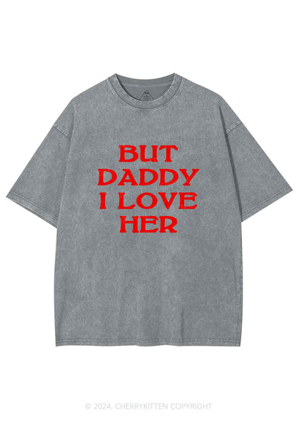 But Daddy I Love Her Y2K Washed Tee Cherrykitten