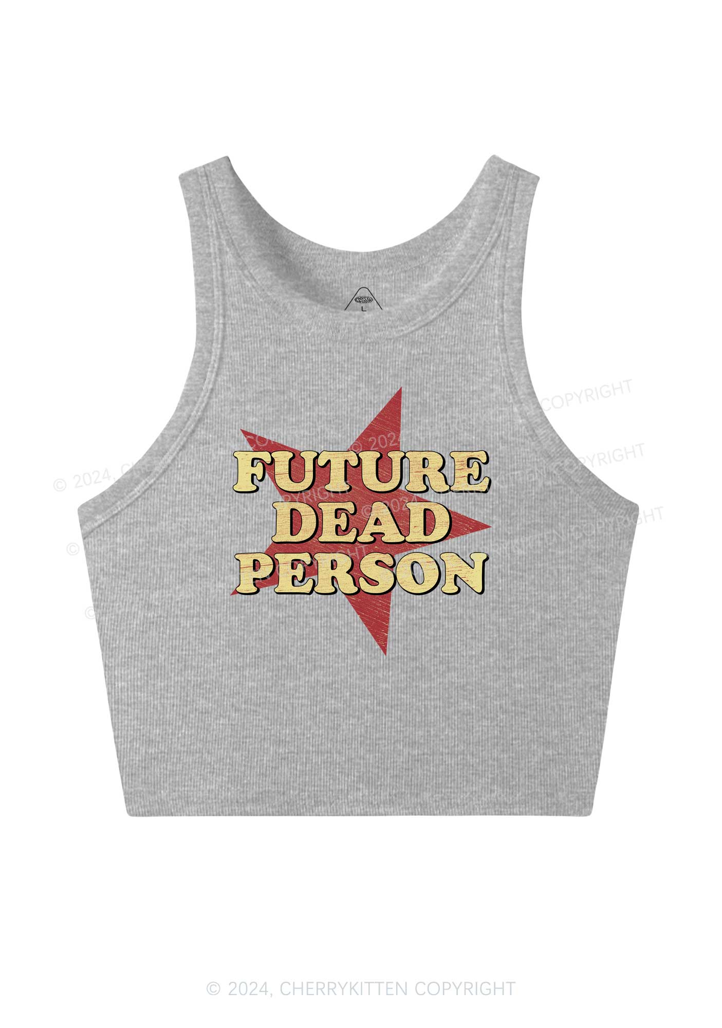 Dead Person Y2K Crop Tank Top Cherrykitten