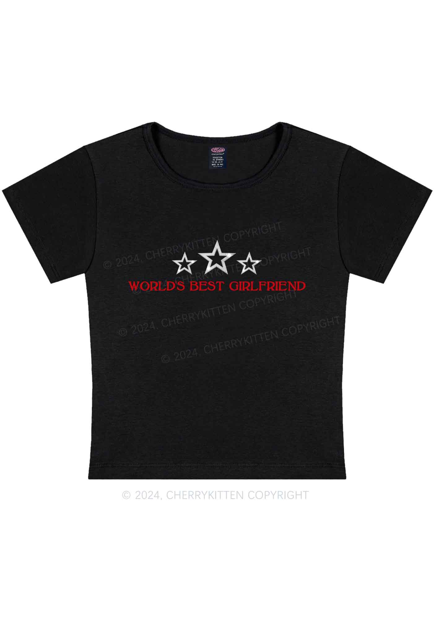 World's Best Girlfriend Y2K Baby Tee Cherrykitten