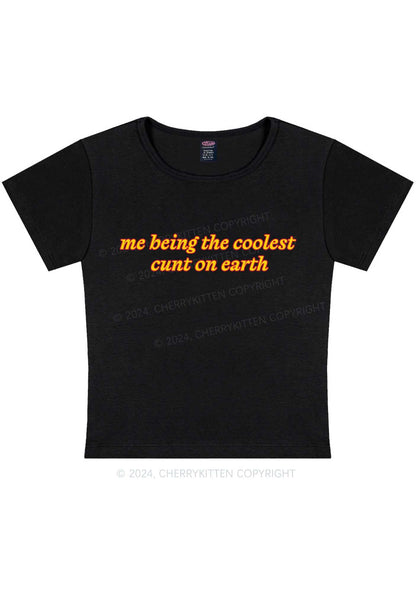 Curvy Coolest Cxnt On Earth Y2K Baby Tee Cherrykitten