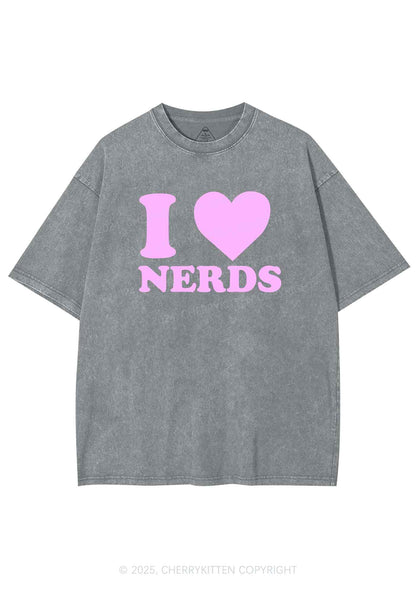 I Love Nerds Y2K Washed Tee Cherrykitten