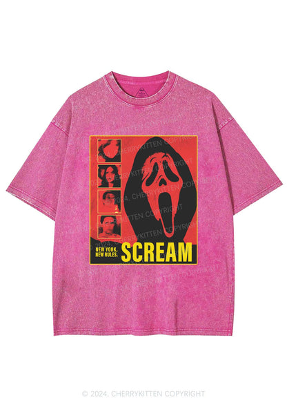 Scream New York Halloween Y2K Washed Tee Cherrykitten