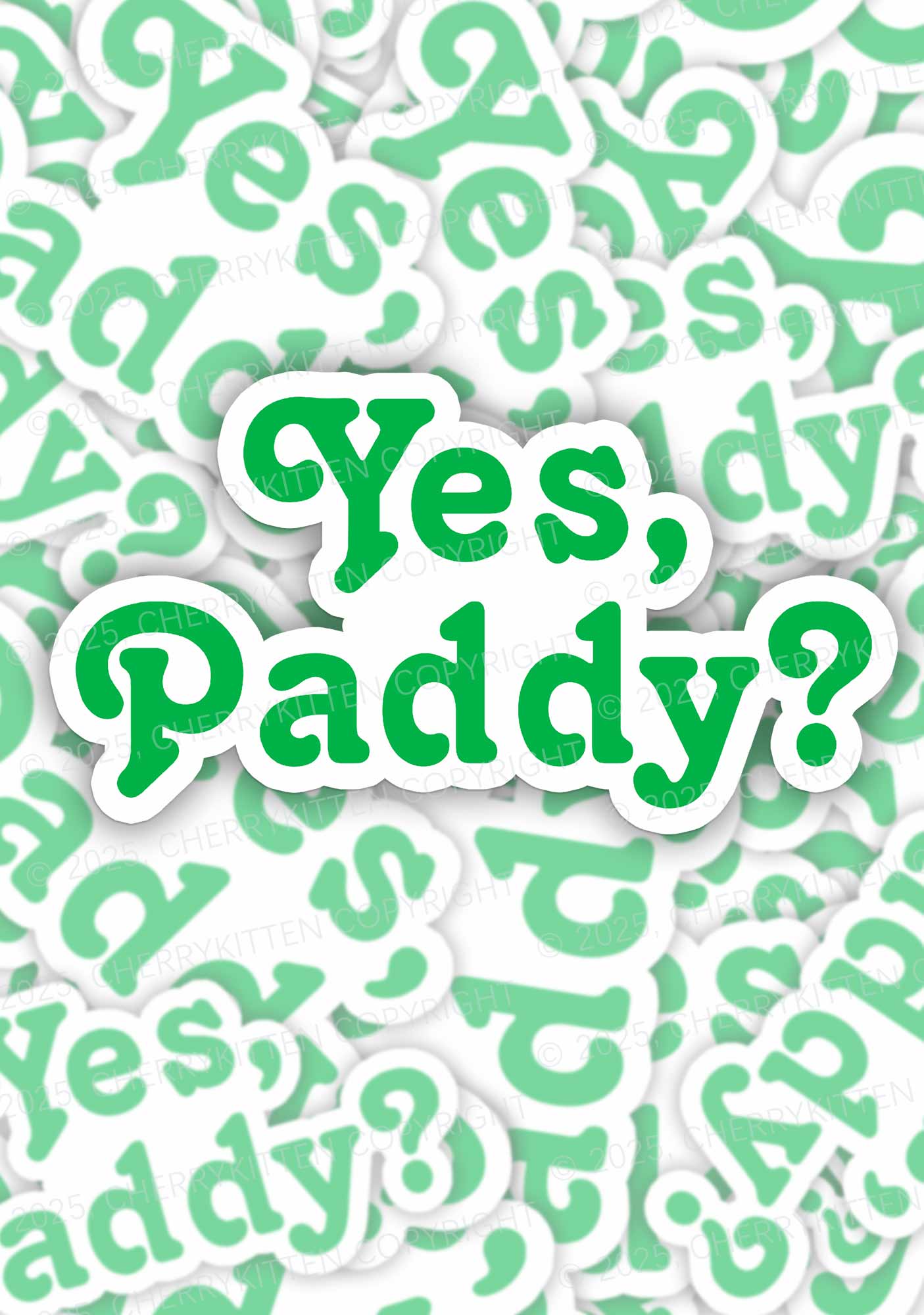 Yes Paddy St Patricks 1Pc Y2K Sticker Cherrykitten