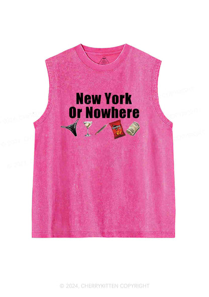 New York Or Nowhere Y2K Washed Tank Cherrykitten