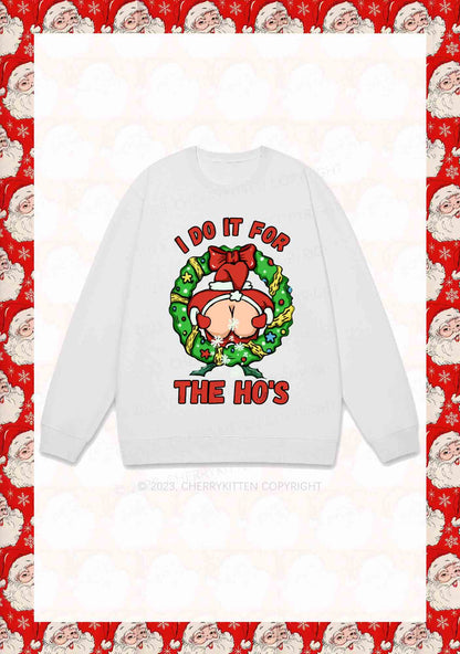 I Do It For The Christmas Wreath Y2K Sweatshirt Cherrykitten