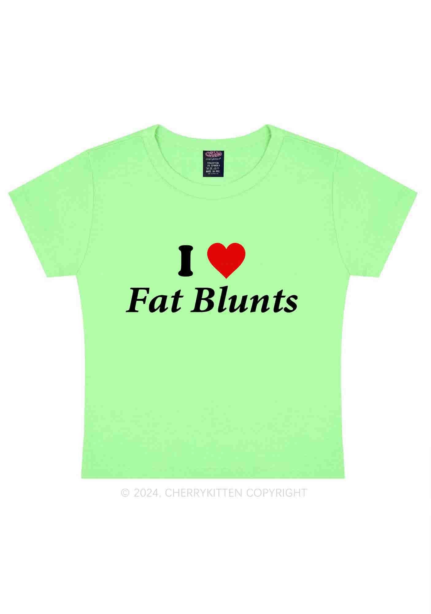 I Love Fat Blunts Y2K Baby Tee Cherrykitten