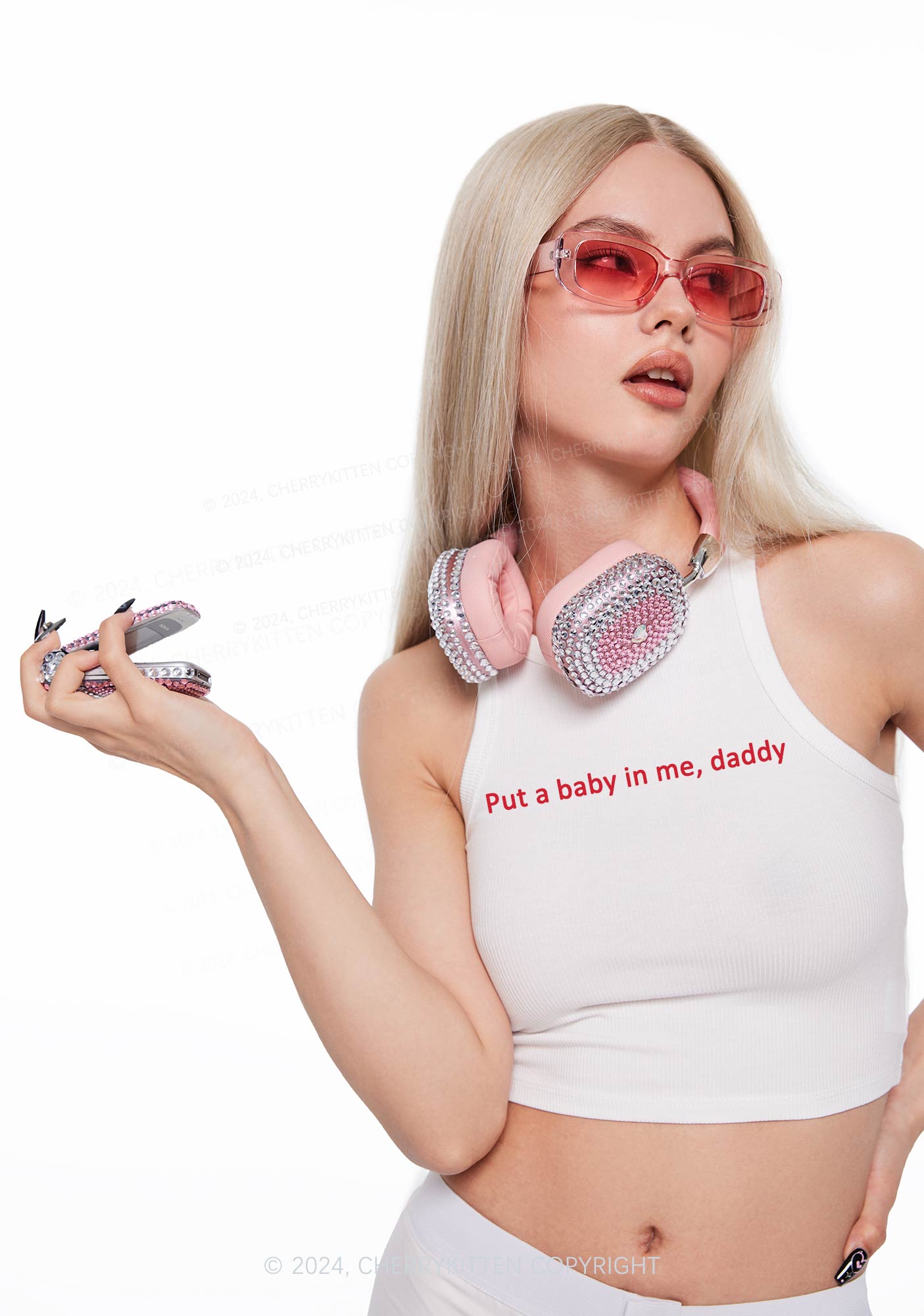 Put Baby In Me Y2K Crop Tank Top Cherrykitten