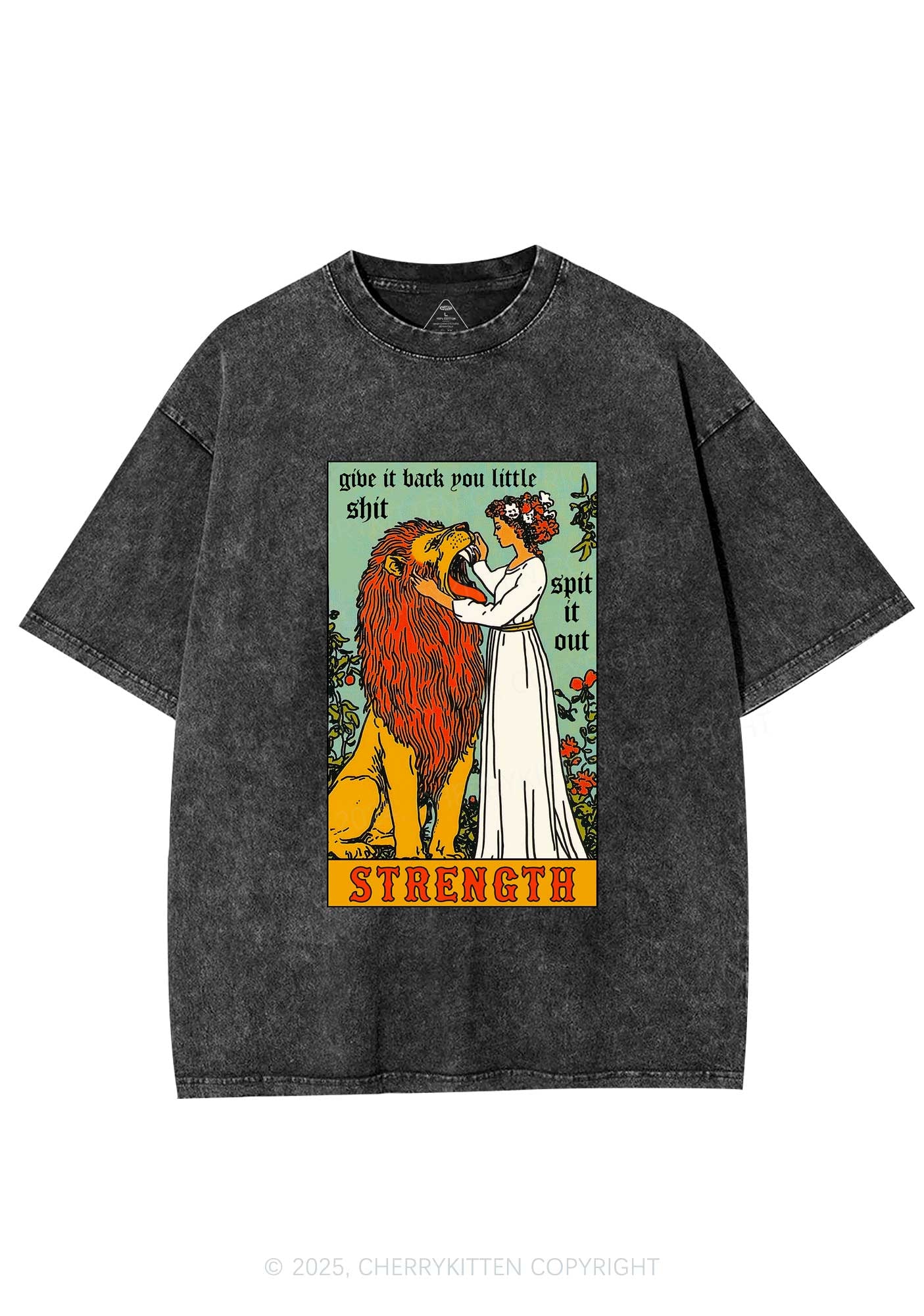 Spit It Out Strength Y2K Washed Tee Cherrykitten