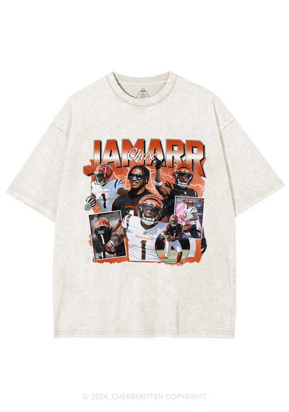 Orange Jamarr Y2K Super Bowl Washed Tee Cherrykitten