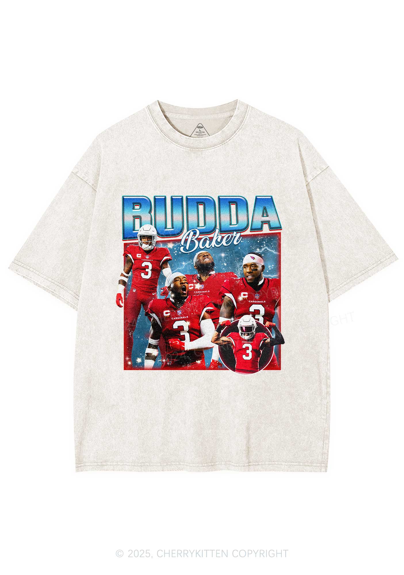 Blue Budda Y2K Super Bowl Washed Tee Cherrykitten