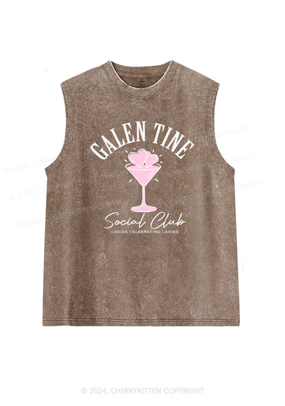 Galentine Social Club Y2K Valentine's Day Washed Tank Cherrykitten