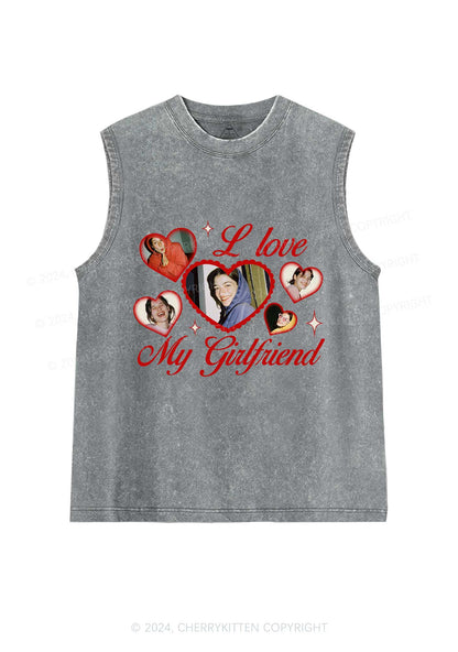 Custom Boyfriend Photos Y2K Valentine's Day Washed Tank Cherrykitten