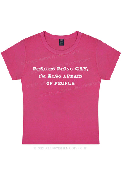 Besides Being Gay Y2K Baby Tee Cherrykitten