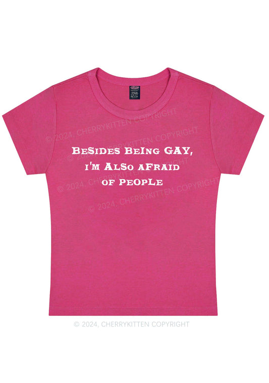 Besides Being Gay Y2K Baby Tee Cherrykitten