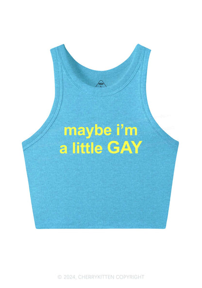 Maybe I'm A Gay Y2K Crop Tank Top Cherrykitten