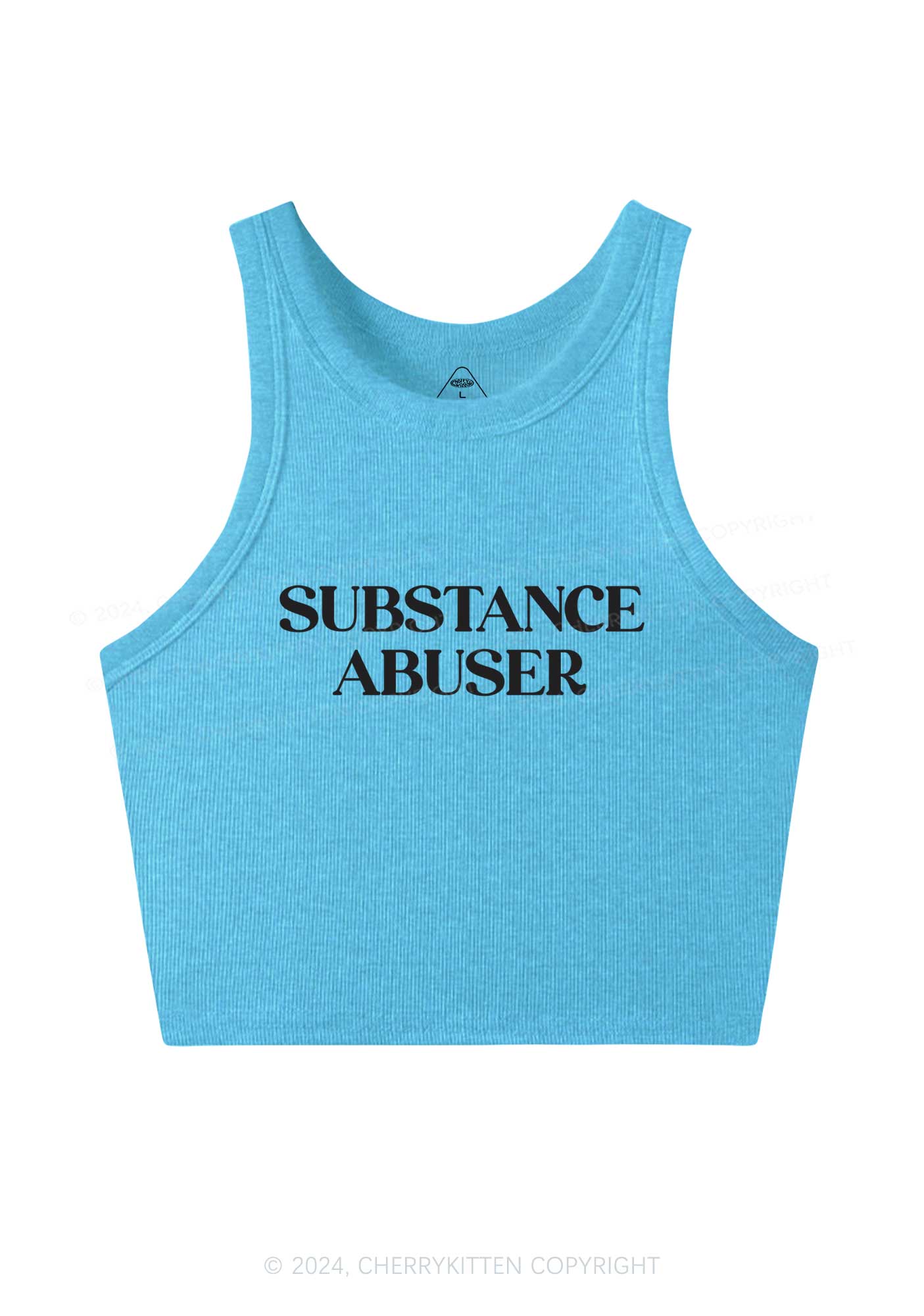 Substance Abuser Y2K Crop Tank Top Cherrykitten