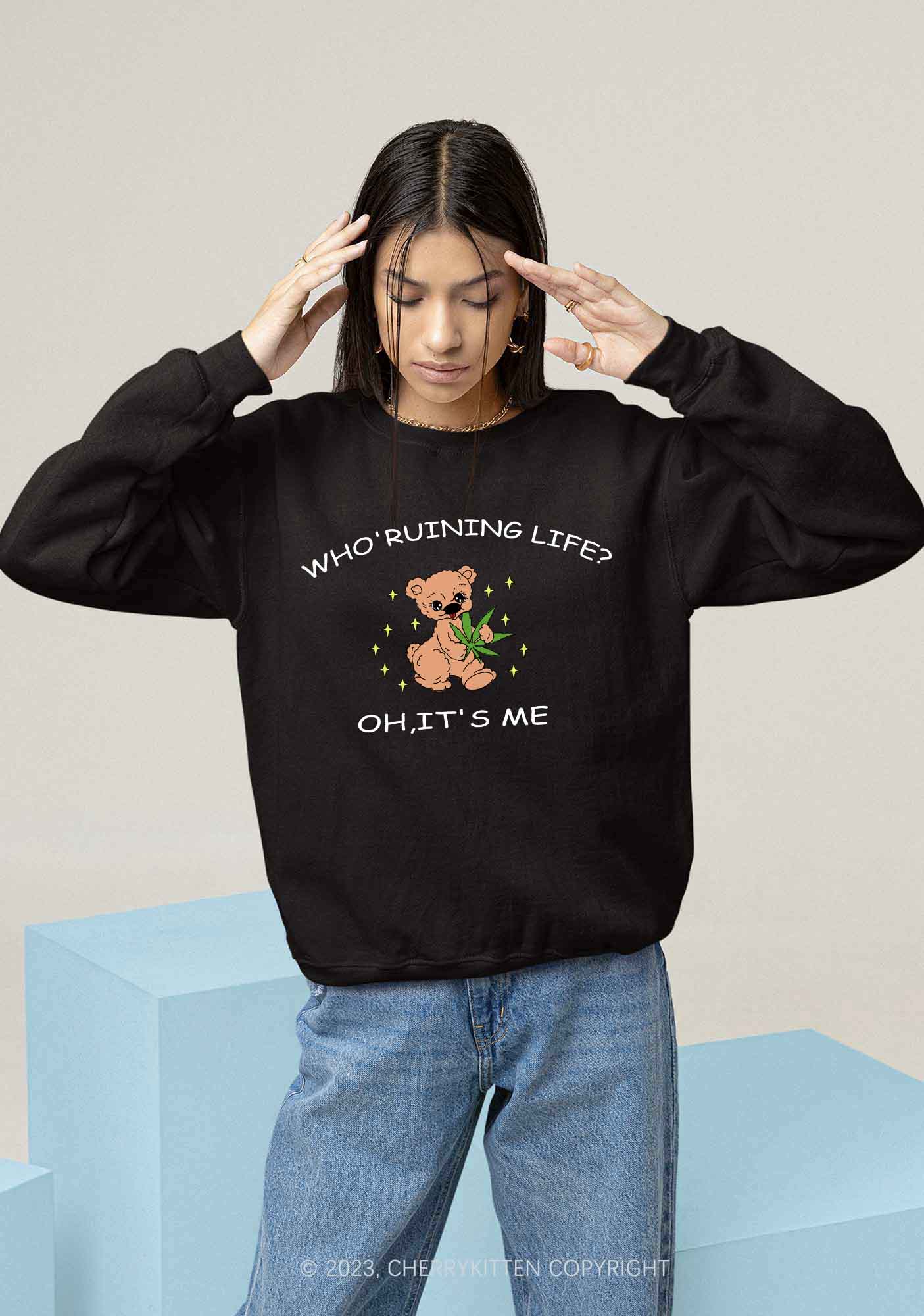 Who' Ruining Life Y2K Sweatshirt Cherrykitten