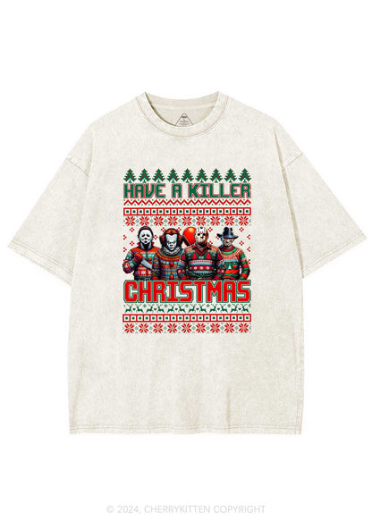 Christmas Have A Killer Y2K Washed Tee Cherrykitten