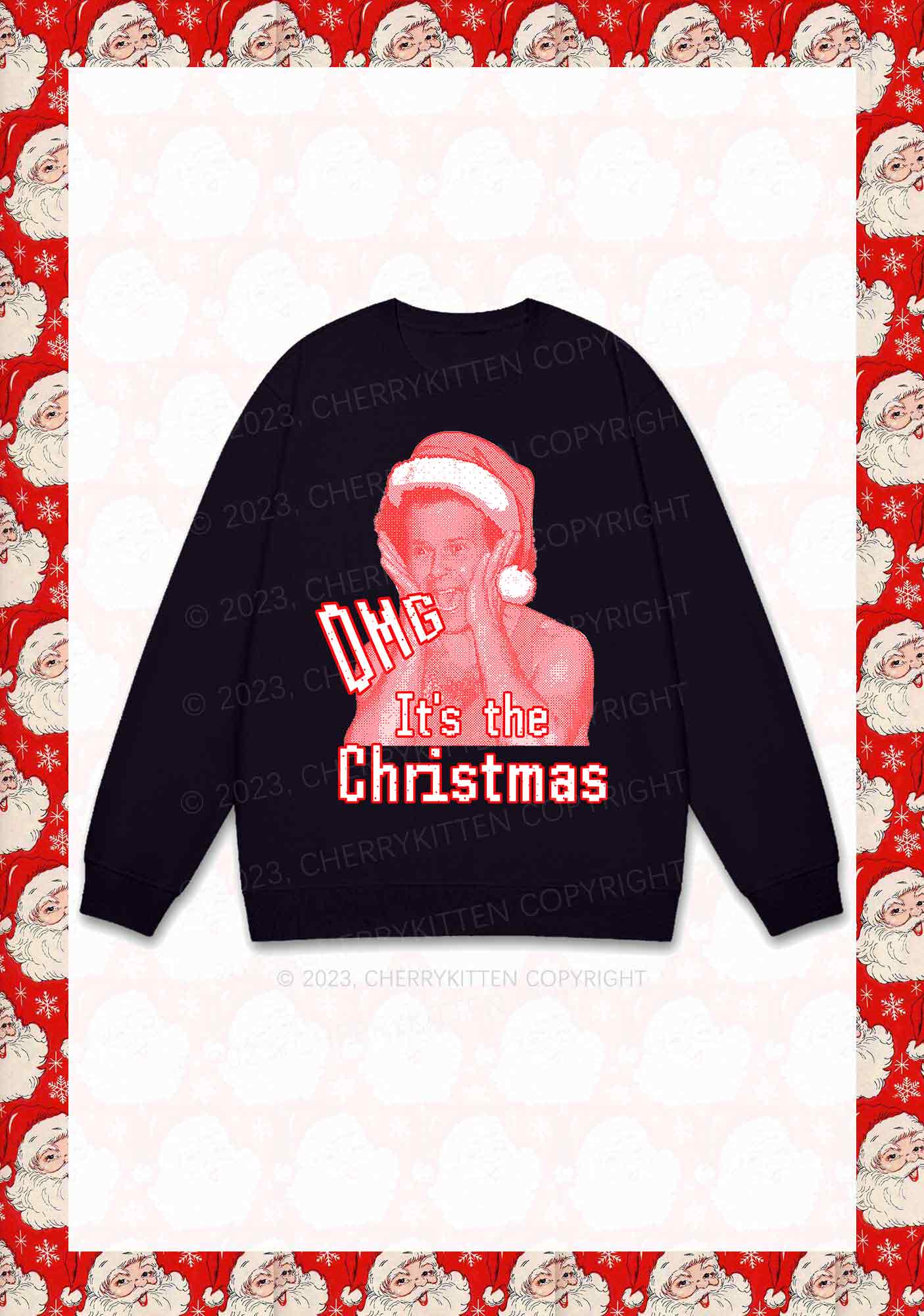 OMG It's The Christmas Y2K Sweatshirt Cherrykitten