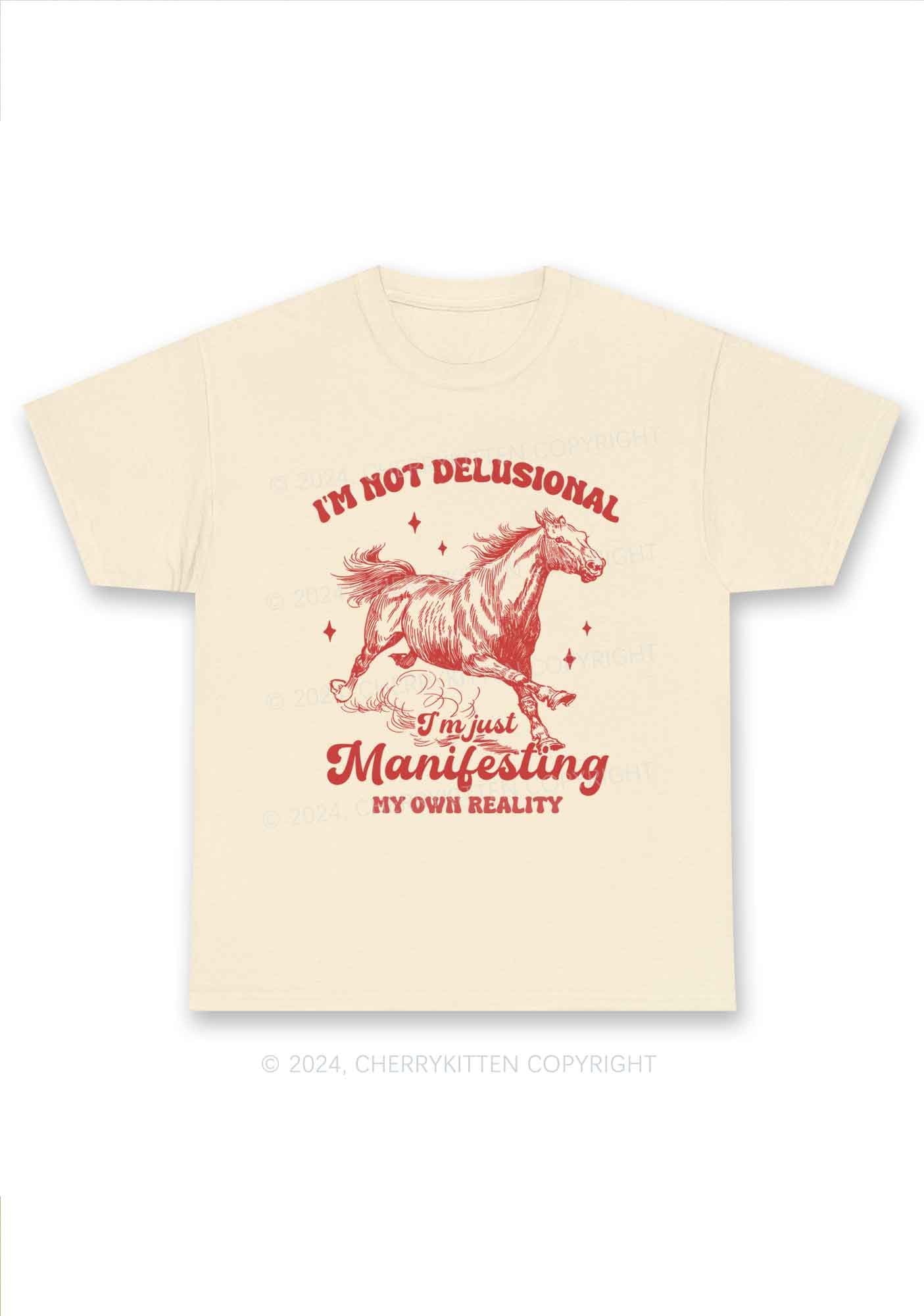 Not Delusional Just Manifesting Y2K Chunky Shirt Cherrykitten