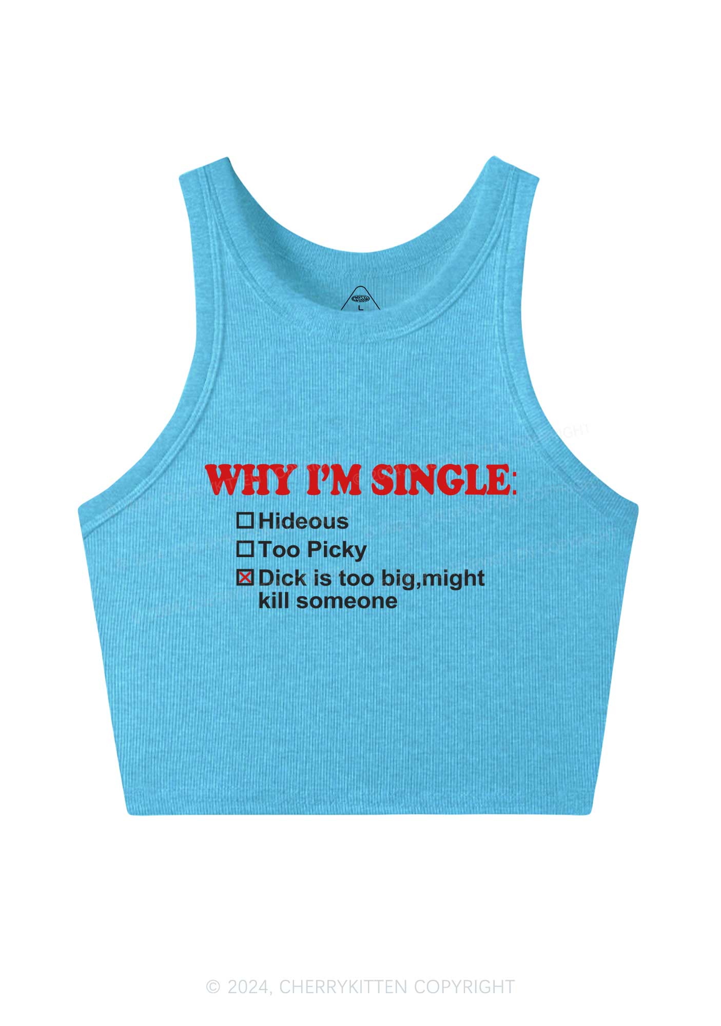 Why Im Single Y2K Crop Tank Top Cherrykitten