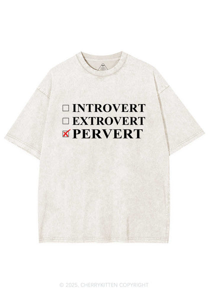 Be Pervert Y2K Washed Tee Cherrykitten