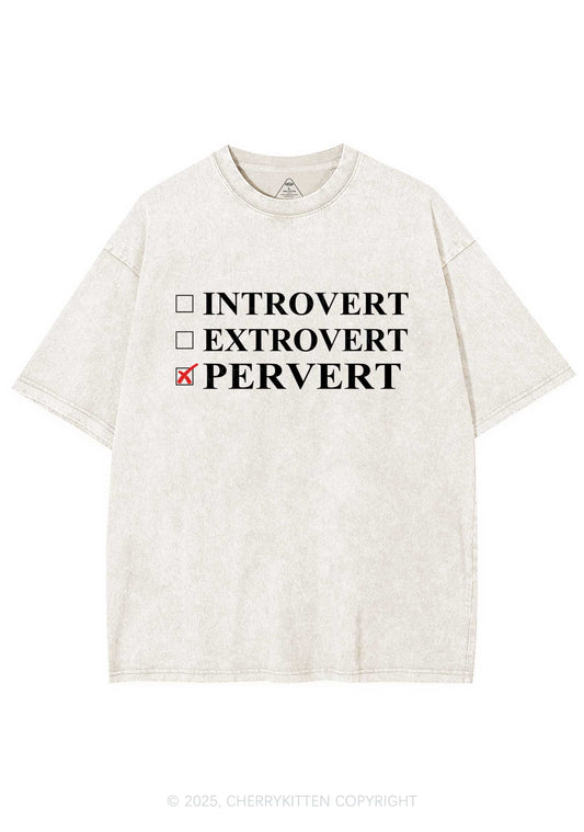 Be Pervert Y2K Washed Tee Cherrykitten