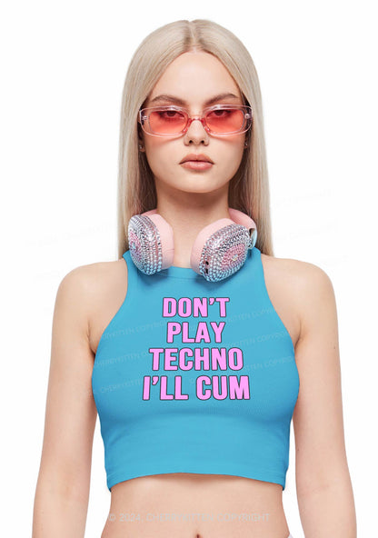 Don't Play Techno Y2K Crop Tank Top Cherrykitten