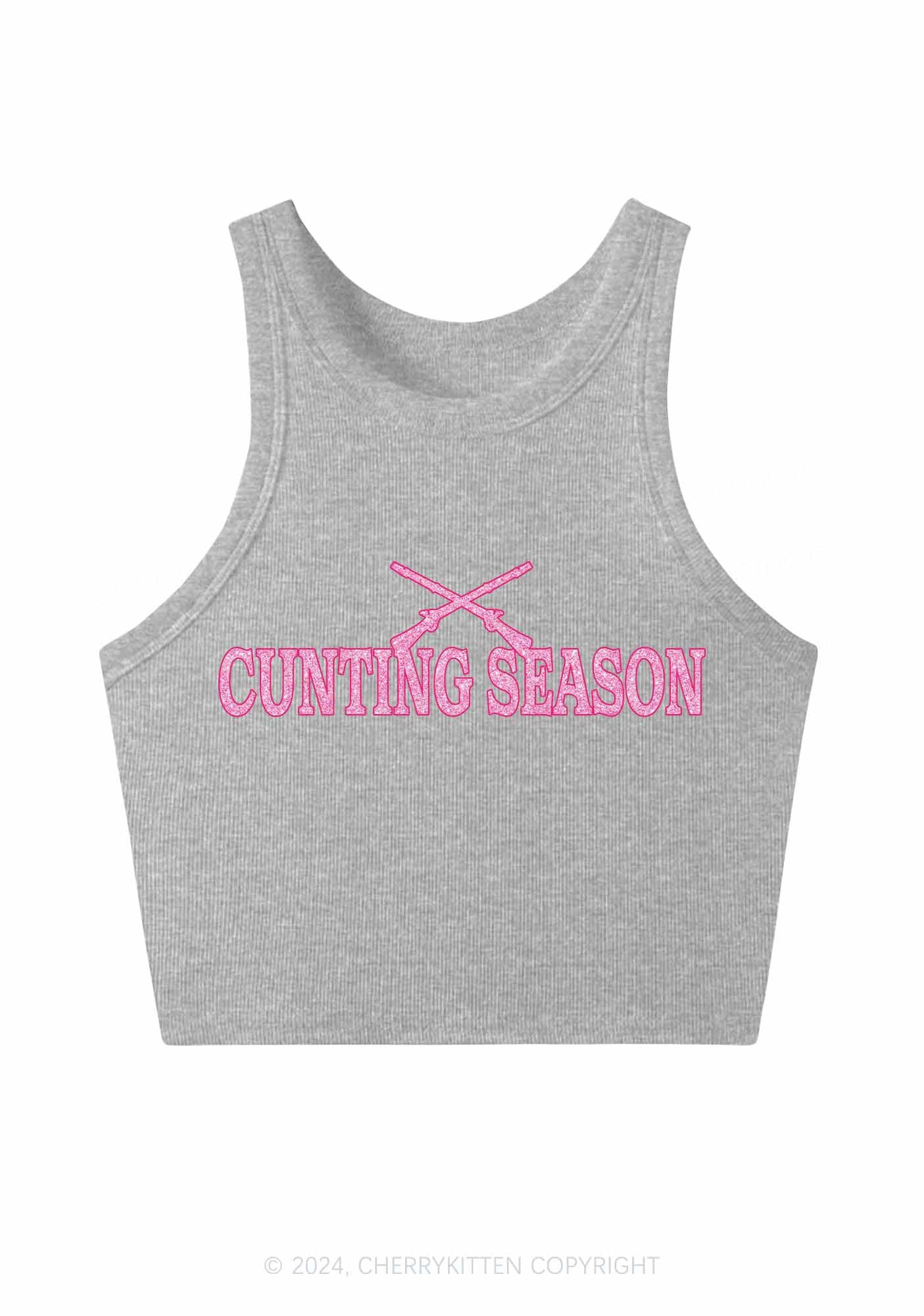 Pink Cxxting Season Y2K Crop Tank Top Cherrykitten