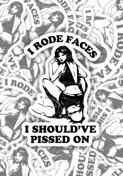 I Rode Faces 1Pc Y2K Sticker Cherrykitten