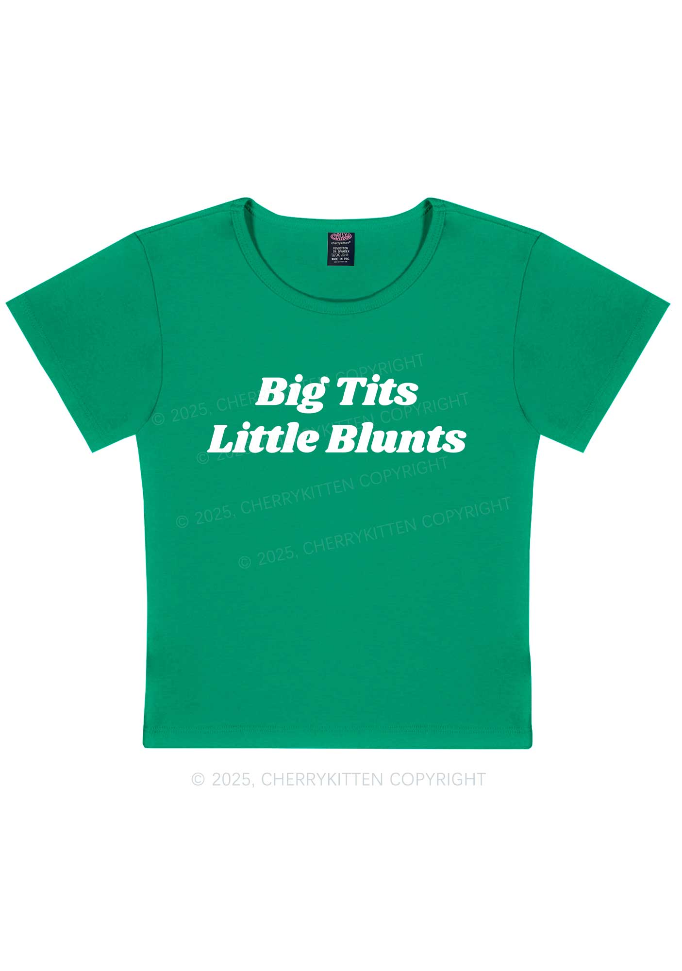 Big Txts Little Blunts Y2K Baby Tee Cherrykitten