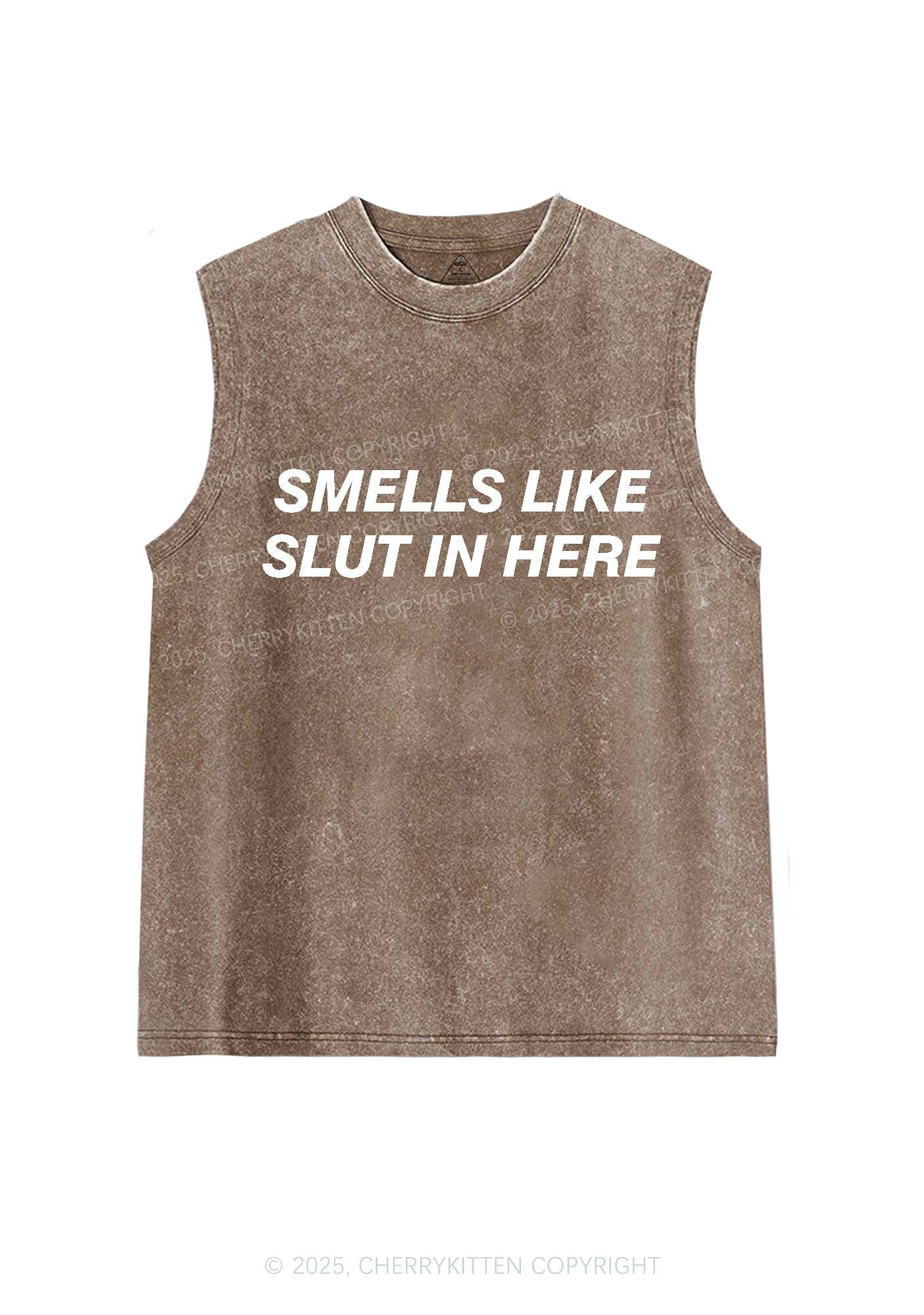 Smells Like Slxt Y2K Washed Tank Cherrykitten