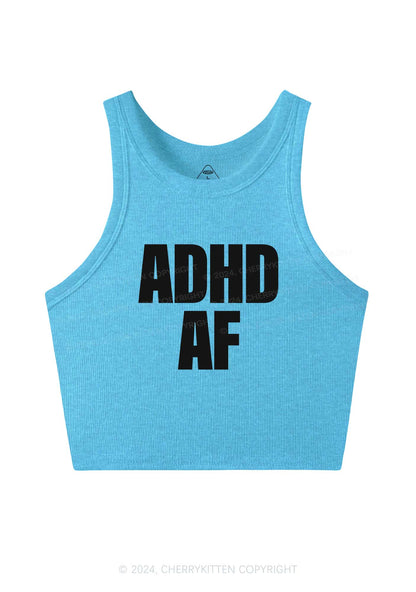 ADHD AF Y2K Crop Tank Top Cherrykitten