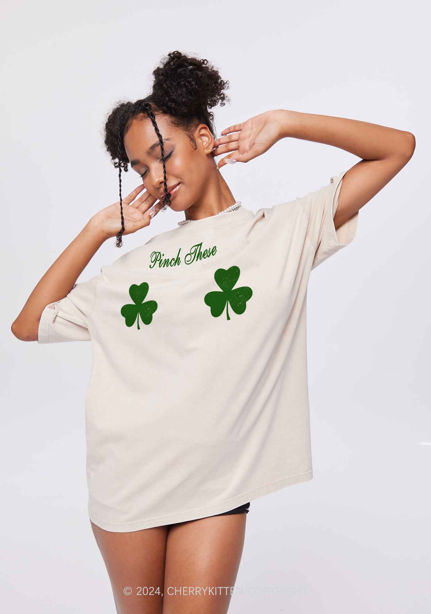 Pinch These St Patricks Y2K Washed Tee Cherrykitten