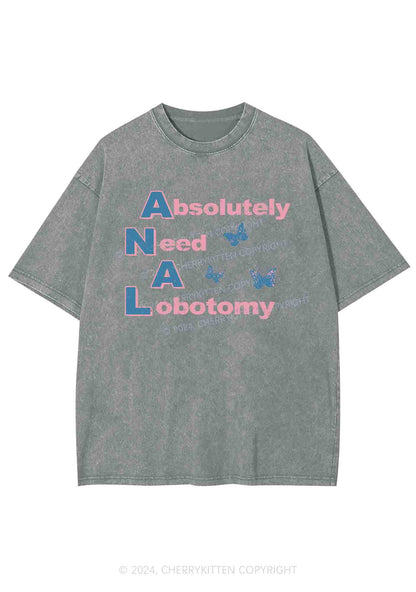 Absolutely Need A Lobotomy Y2K Washed Tee Cherrykitten