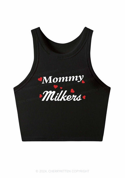 Mommy Milkers Y2K Crop Tank Top Cherrykitten