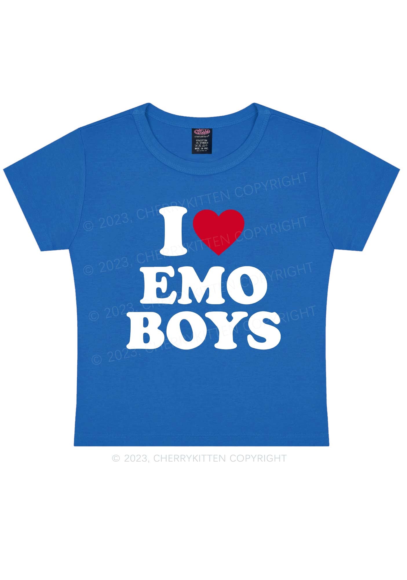 I Love Emo Boys Tee Emo Tee 2000s Heart Slogan Y2K 