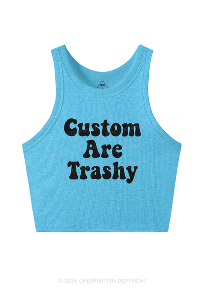 Custom Trashy Y2K Crop Tank Top Cherrykitten