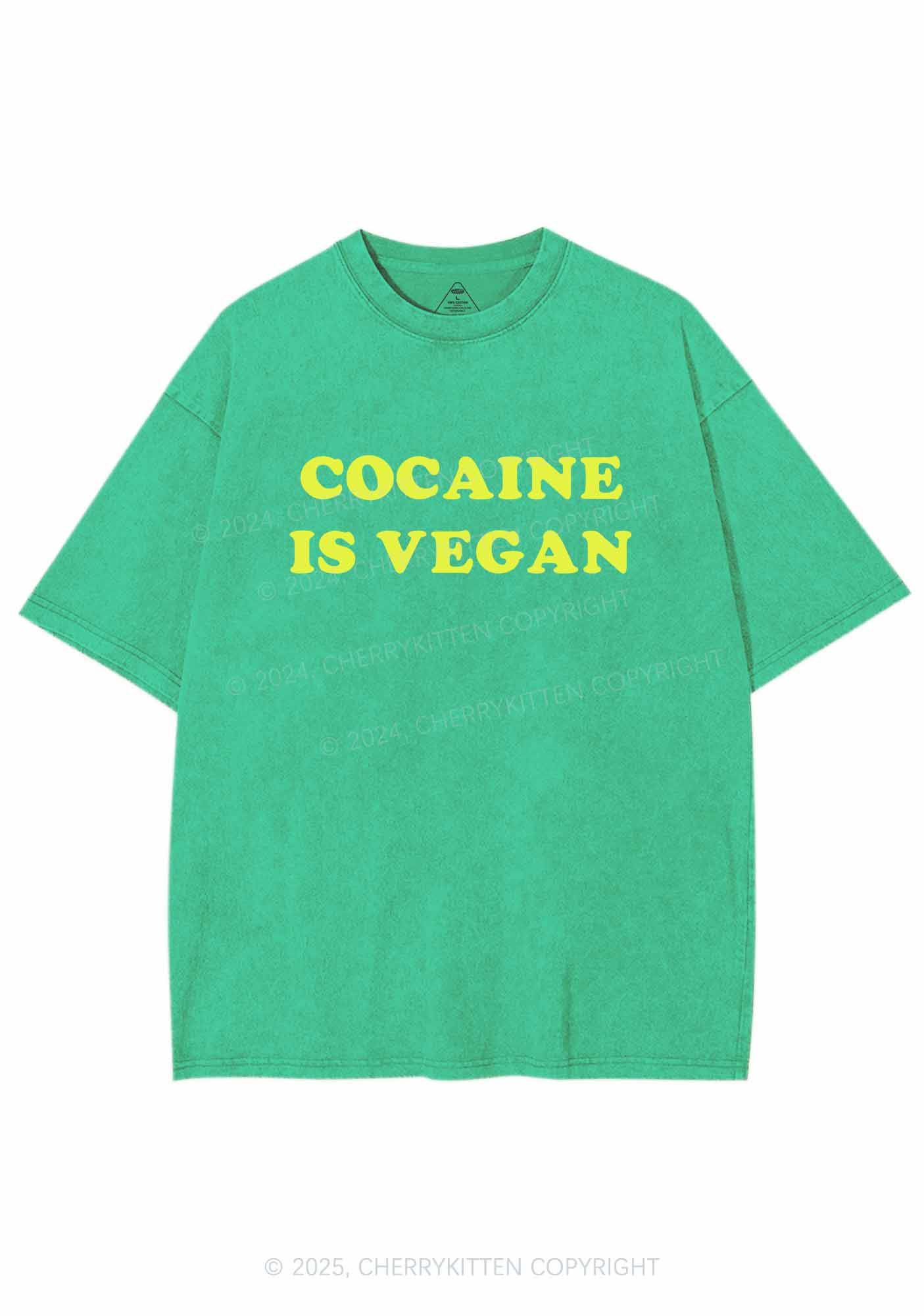 Cola Is Vegan Y2K Washed Tee Cherrykitten