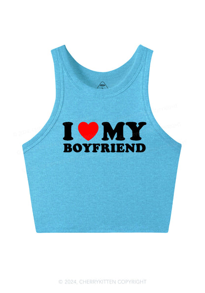 I Love Boyfriend Y2K Valentine's Day Crop Tank Top Cherrykitten