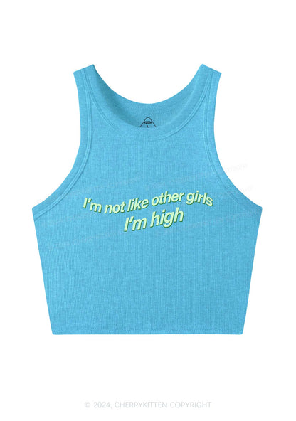 Im High Girl Y2K Crop Tank Top Cherrykitten