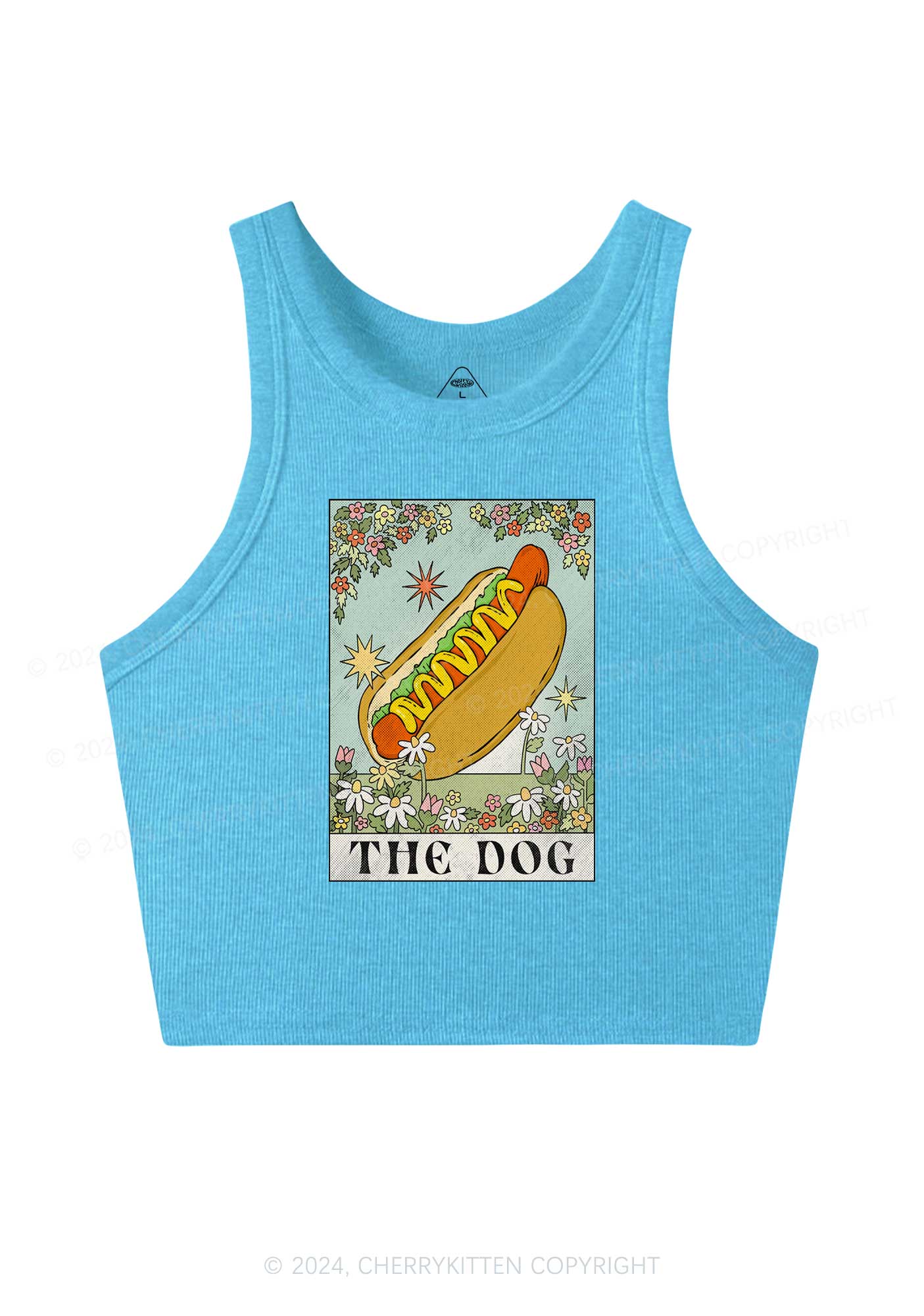 The Hot Dog Y2K Crop Tank Top Cherrykitten