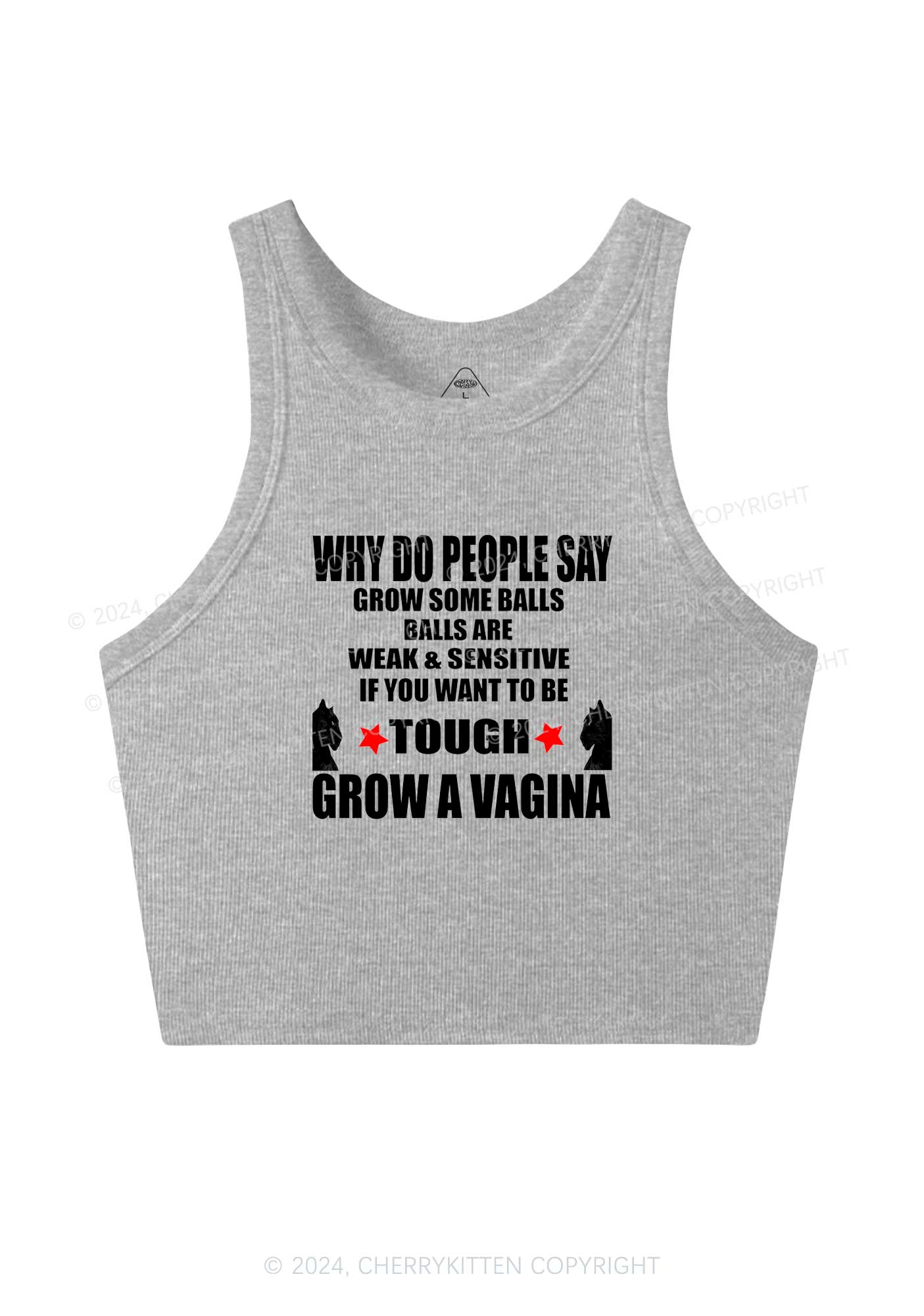 Grow Tough Y2K Crop Tank Top Cherrykitten