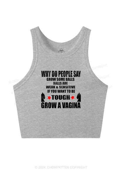 Grow Tough Y2K Crop Tank Top Cherrykitten