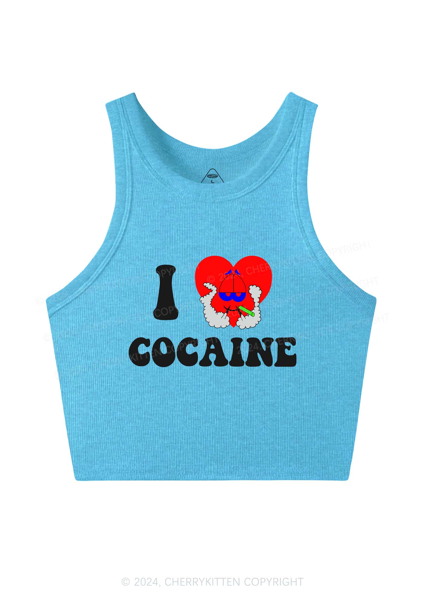 I Love Cola Y2K Crop Tank Top Cherrykitten