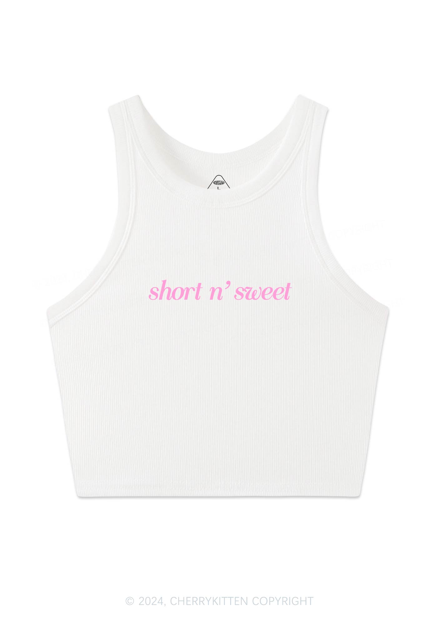 Short Sweet Y2K Crop Tank Top Cherrykitten