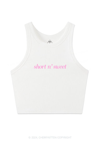 Short Sweet Y2K Crop Tank Top Cherrykitten