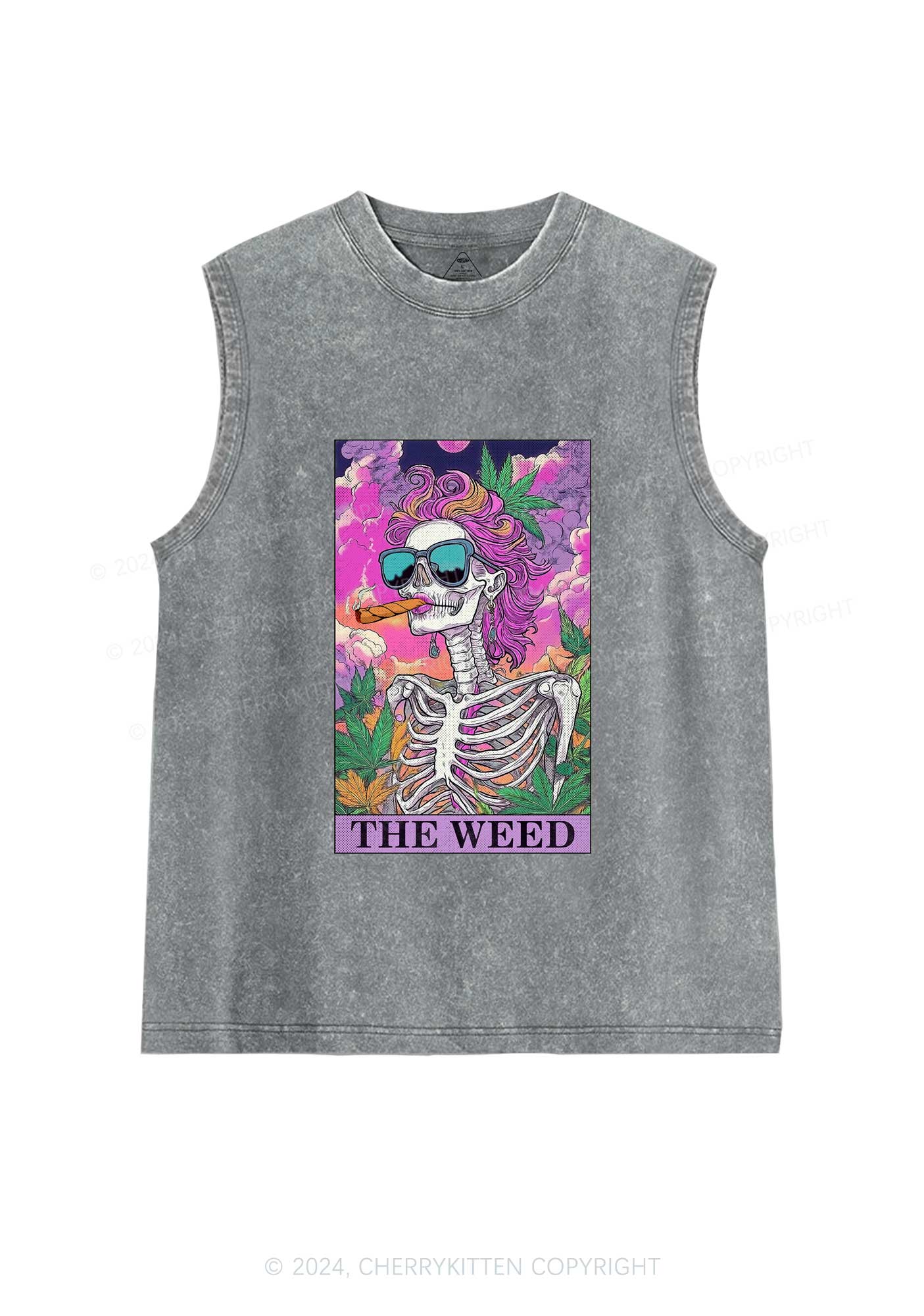 The Wxxd Skeleton Y2K Washed Tank Cherrykitten