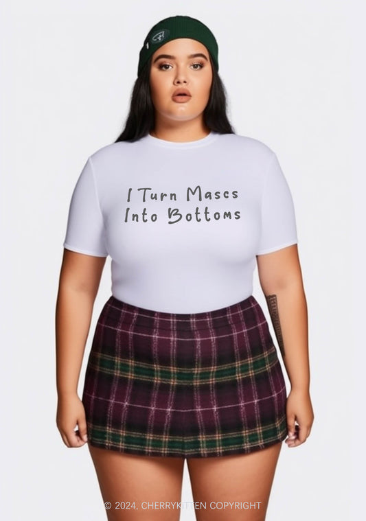 Curvy Turn Mascs Into Bottoms Y2K Baby Tee Cherrykitten