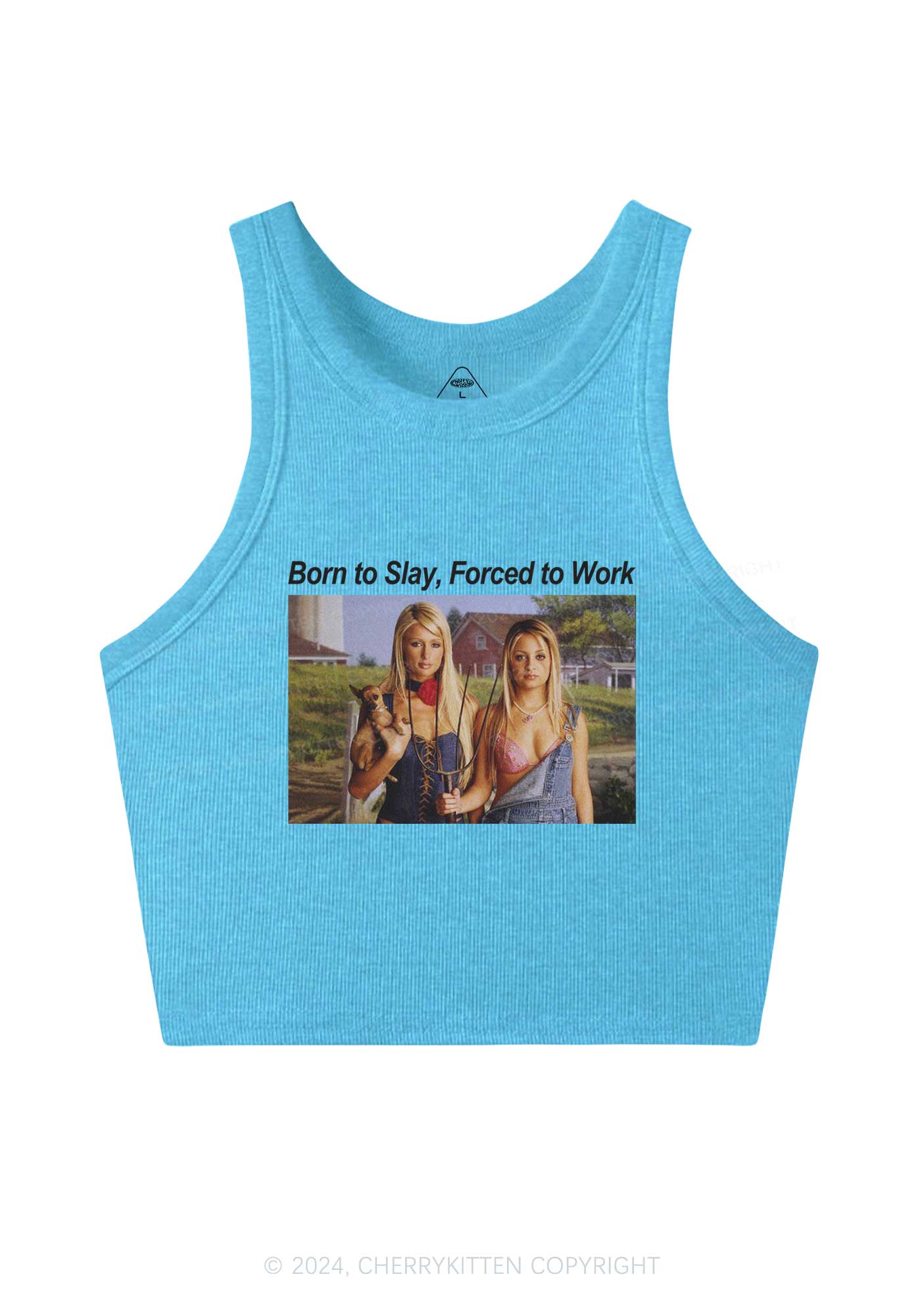 Born To Slay Y2K Crop Tank Top Cherrykitten